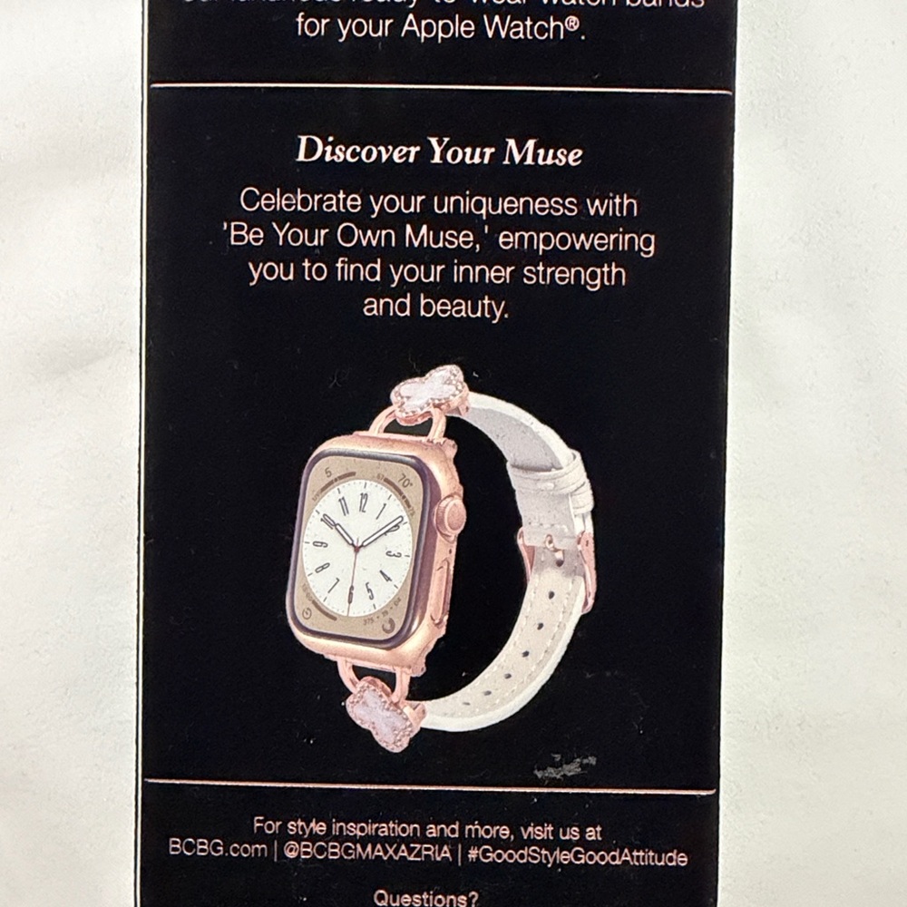 BCBG Rose Gold and White Watch Band - Picture 2 of 8